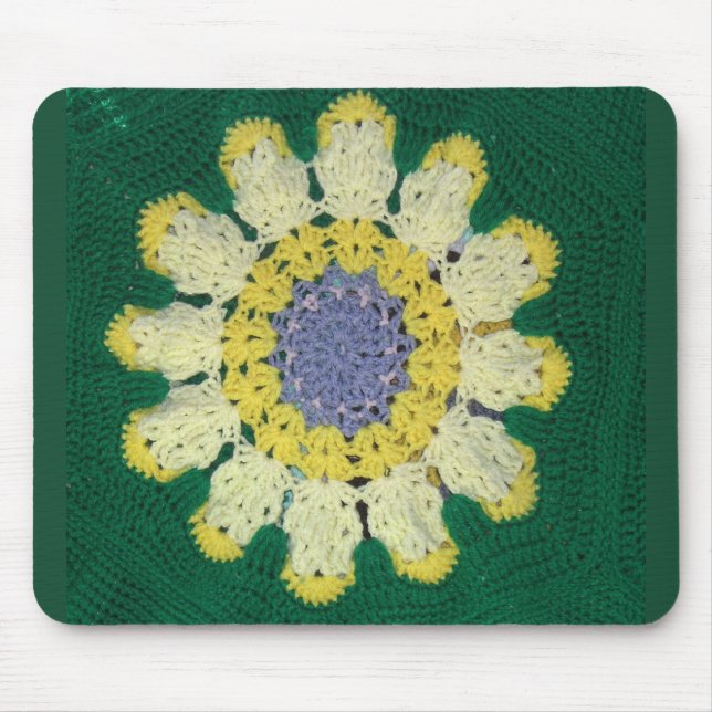 Tapis De Souris Mousepad - Daisy en Crochet (Devant)