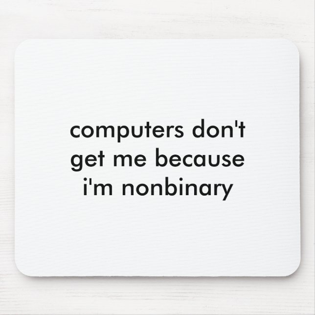 Tapis De Souris Mousepad de ballot de Nonbinary (Devant)