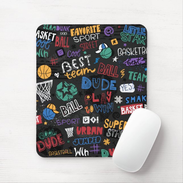 Tapis De Souris Mousepad de basket (Avec souris)