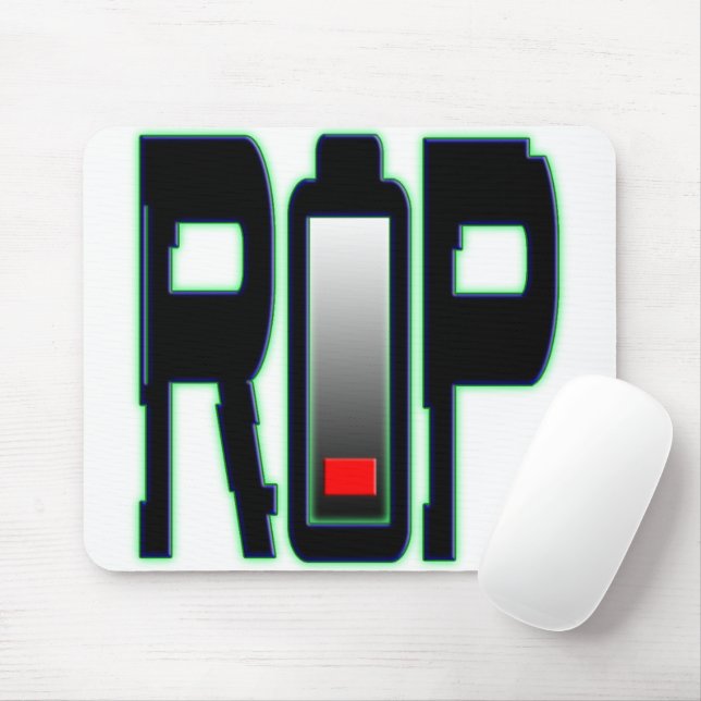 Tapis De Souris Mousepad de batterie RIP (Avec souris)