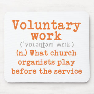Tapis De Souris Mousepad de bénévolat pour des organistes