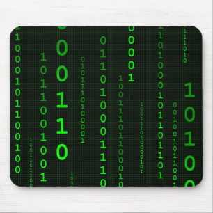 Tapis De Souris Mousepad de carré de code binaire