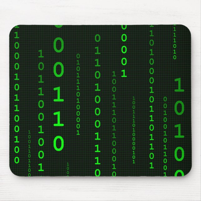 Tapis De Souris Mousepad de carré de code binaire (Devant)