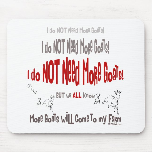 Tapis De Souris Mousepad de chèvre mignonne et drôle (Devant)