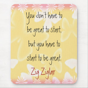 Tapis De Souris Mousepad de Citation-Commencer-motivation de