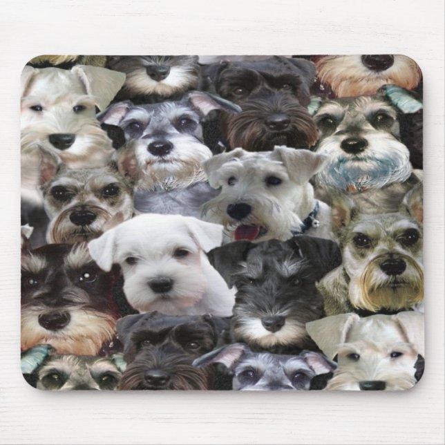 Tapis De Souris Mousepad de collage de Schnauzer (Devant)