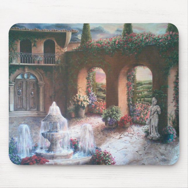 Tapis De Souris Mousepad de cour de Fountained (Devant)