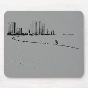 Tapis De Souris Mousepad de cru d'amants de Chicago