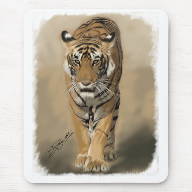 Tapis De Souris mousepad de égrappage de tigresse (Devant)