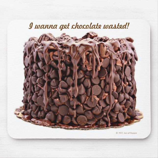 Tapis De Souris Mousepad de gâteau gaspillé par chocolat (Devant)