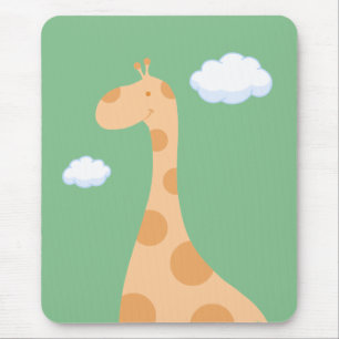 Tapis De Souris Mousepad de girafe de bande dessinée