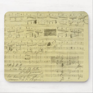 Tapis De Souris Mousepad de manuscrit de Frederic Chopin