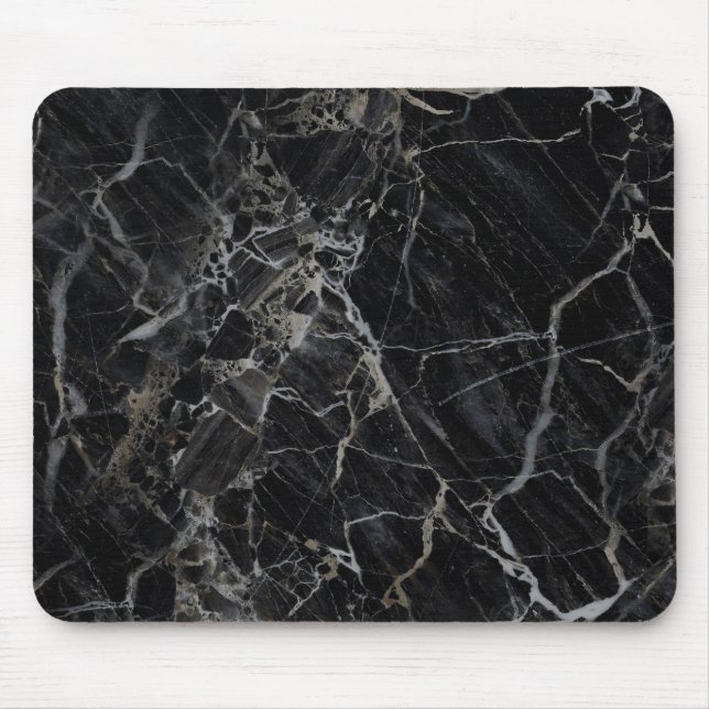 Tapis De Souris Mousepad de marbre noir (Devant)
