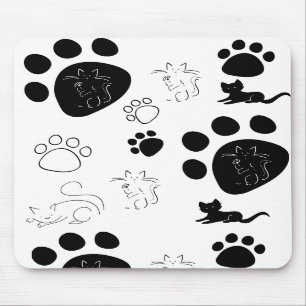 Tapis De Souris Mousepad de pattes de Kitty