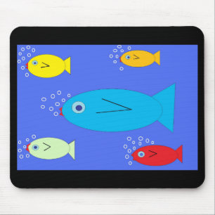 Tapis De Souris Mousepad de poissons de couleur d'océan