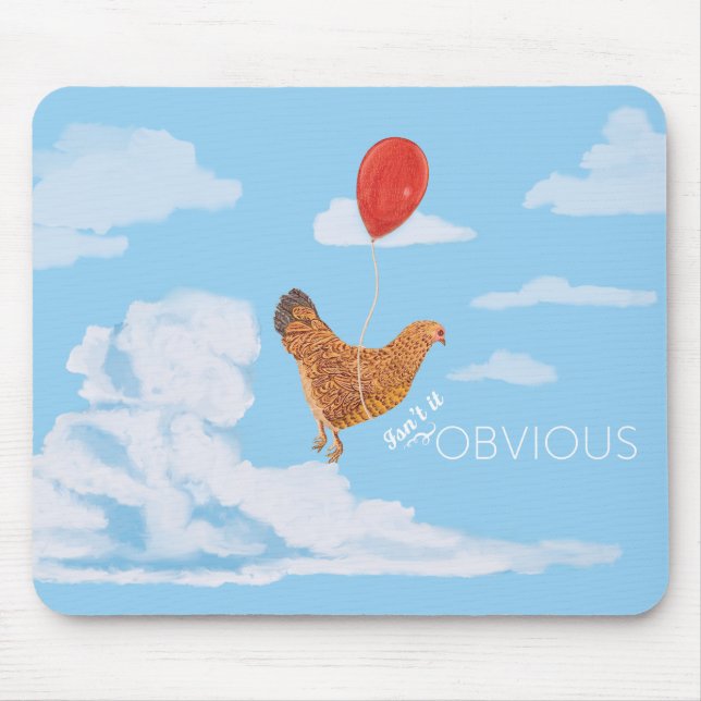 Tapis De Souris Mousepad de poulet de vol (Devant)