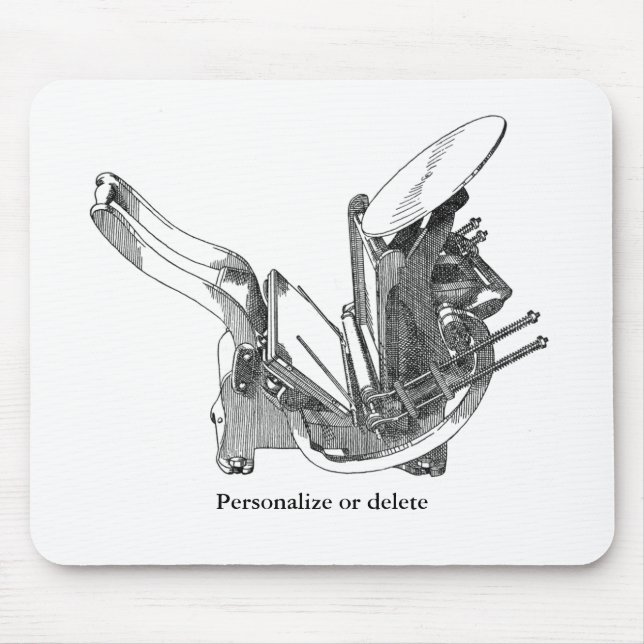 Tapis De Souris Mousepad de presse typographique d'impression (Devant)