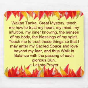 Tapis De Souris mousepad de prière de lakota