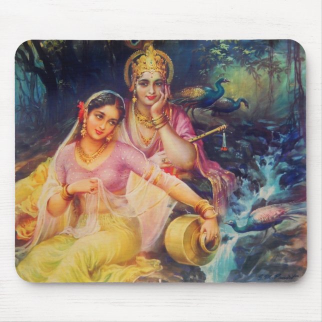 Tapis De Souris Mousepad de Radha et de Krishna (Devant)