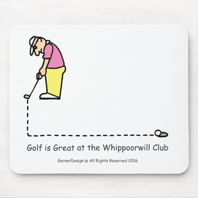 Tapis De Souris Mousepad de salutations de golf (Devant)
