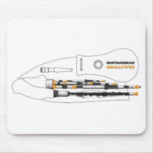 Tapis De Souris Mousepad de smallpipes de Northumbrian