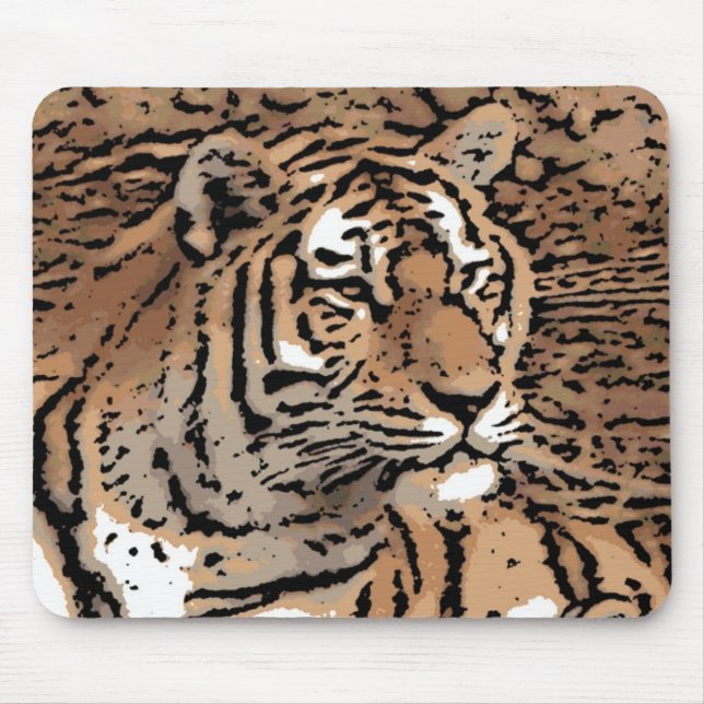 Tapis De Souris Mousepad de tigre sauvage (Devant)