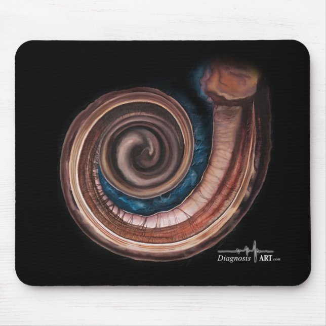 Tapis De Souris Mousepad de "tranche" de cochlée (Devant)