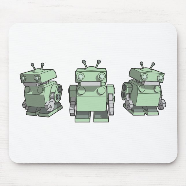 Tapis De Souris Mousepad de trio de robot (Devant)