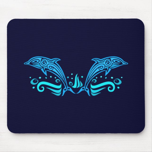 Tapis De Souris Mousepad des dauphins tribaux (Devant)
