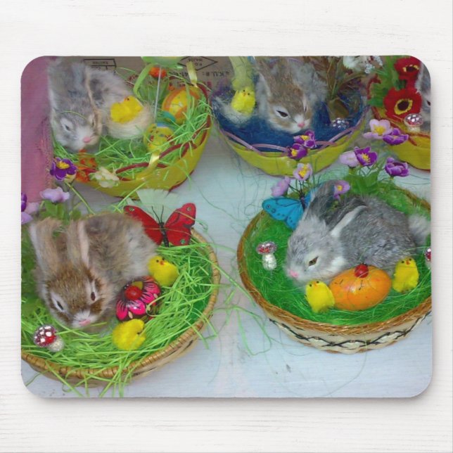 Tapis De Souris Mousepad Design lapins de Pâques (Devant)