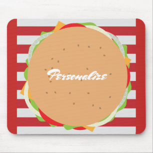 Tapis De Souris Mousepad d'hamburger d'amusement