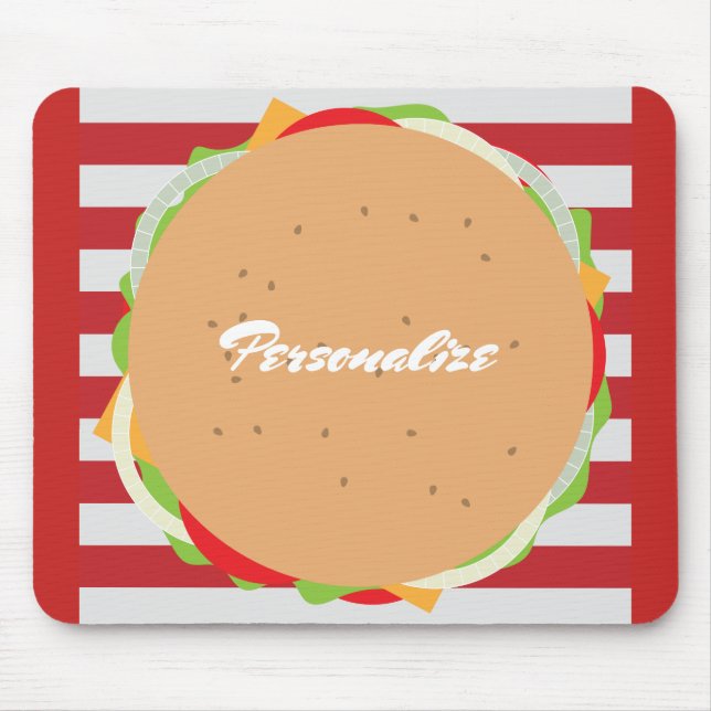 Tapis De Souris Mousepad d'hamburger d'amusement (Devant)
