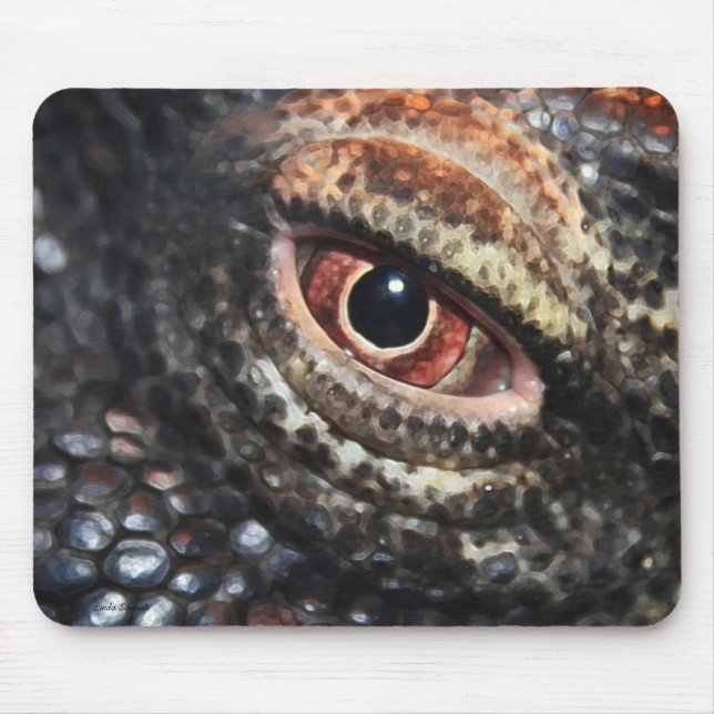 Tapis De Souris Mousepad d'oeil de dragon de Komodo (Devant)