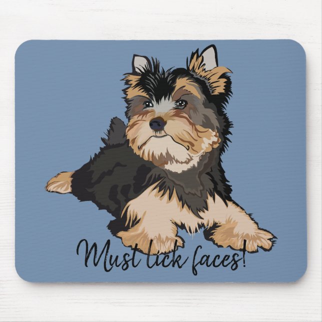 Tapis De Souris Mousepad Doit Lick Visages/Chiot Terrier (Devant)