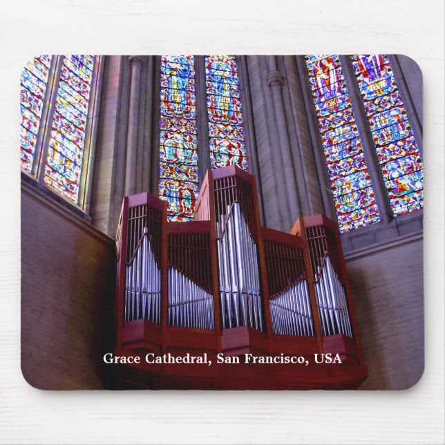 Tapis De Souris Mousepad d'organe de cathédrale de grâce (Devant)