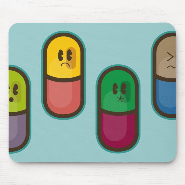 Tapis De Souris mousepad drôle de pilules (Devant)