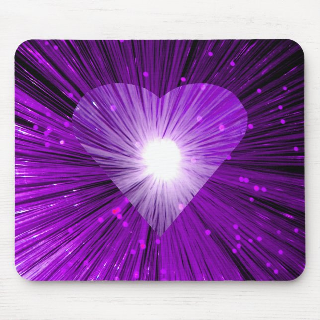 Tapis De Souris Mousepad du coeur pourpre (Devant)