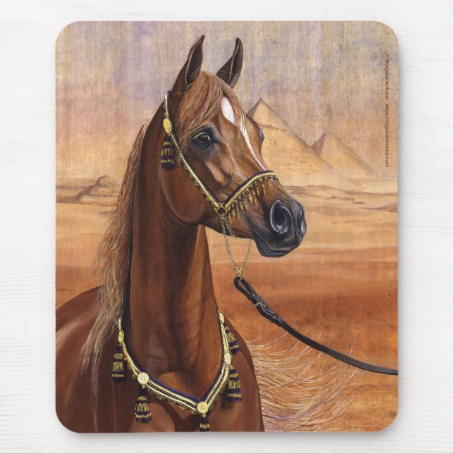 Tapis De Souris Mousepad égyptien de cheval de princesse Arabian (Devant)