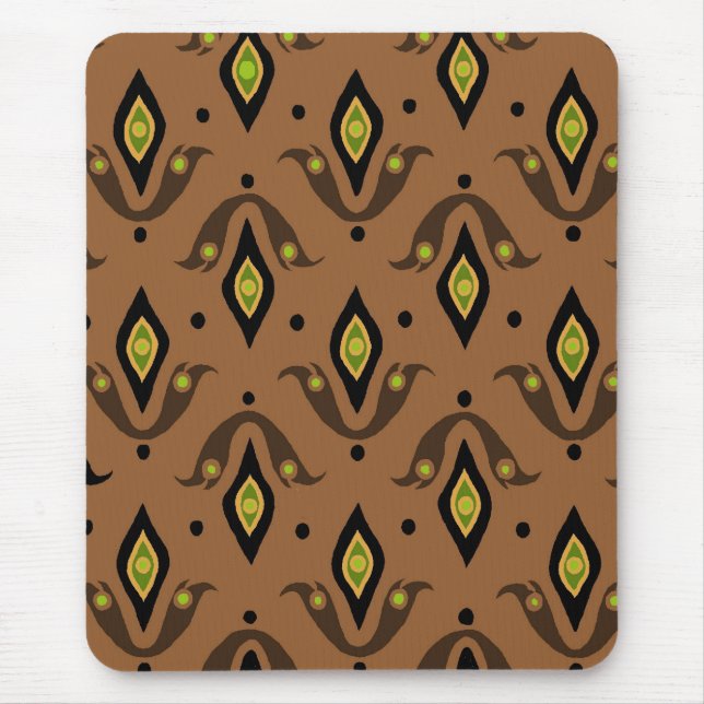 Tapis De Souris Mousepad élégant, Brown, Noir, Vert (Devant)