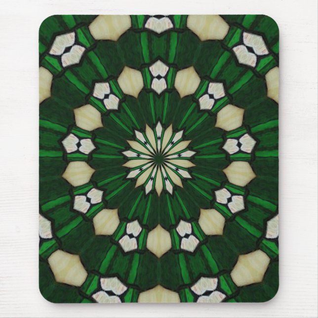 Tapis De Souris Mousepad émeraude et ivoire (Devant)