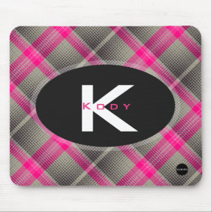 Tapis De Souris Mousepad en plaid rose - HAMbyWG