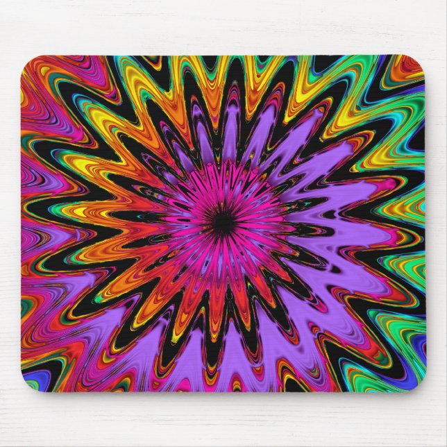 Tapis De Souris Mousepad en spirale abstrait moderne (Devant)
