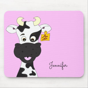 Tapis De Souris Mousepad fait sur commande de filles de vache de