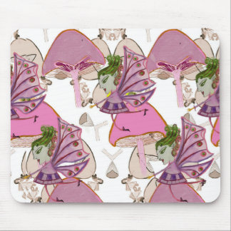 Tapis De Souris Mousepad fées de champignons roses