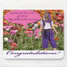 mousepad. félicitations ocelot/genie