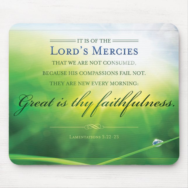 Tapis De Souris Mousepad fidèle - vers de bible de 3h22 de (Devant)