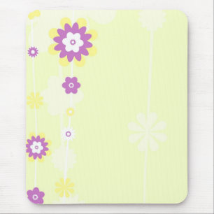 Tapis De Souris Mousepad, fille jaune et rose