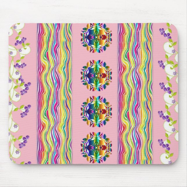 Tapis De Souris Mousepad Floral (Devant)