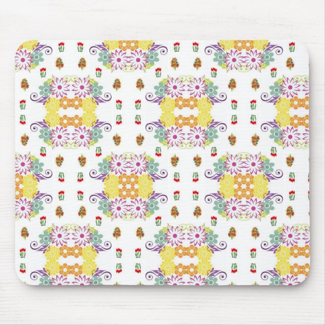 Tapis De Souris Mousepad Floral (Devant)