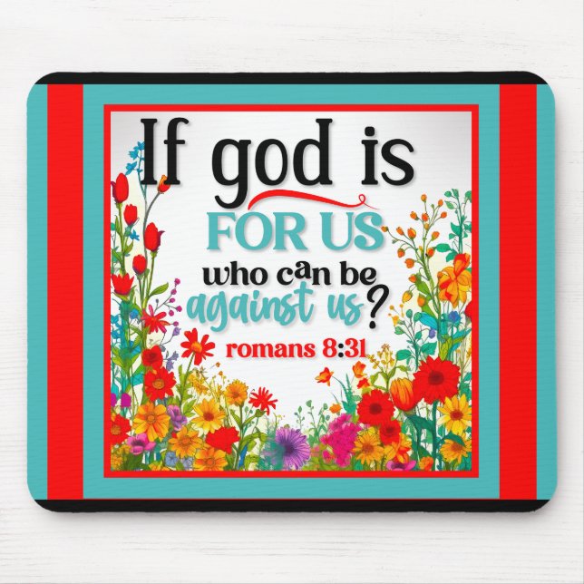 Tapis De Souris Mousepad Floral Inspirationnel (Devant)